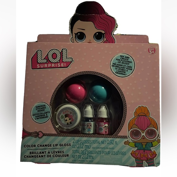 LOL Surprise Color Change DIY Lip Gloss Kit Activity Set & Sticker Sheet NEW - Picture 3 of 5